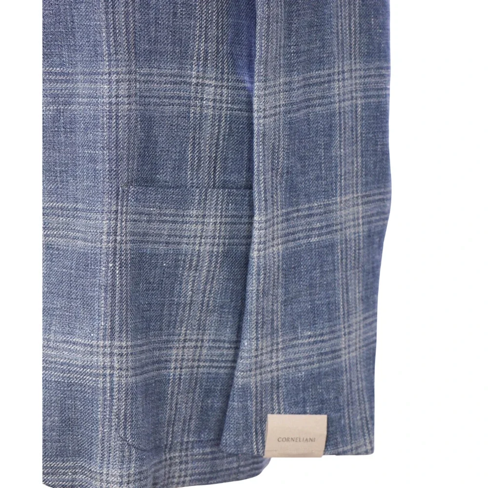 $1,995 CORNELIANI - Baby Blue Wool/Linen Coat Insert Blazer - 44R